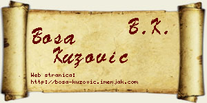 Bosa Kuzović vizit kartica